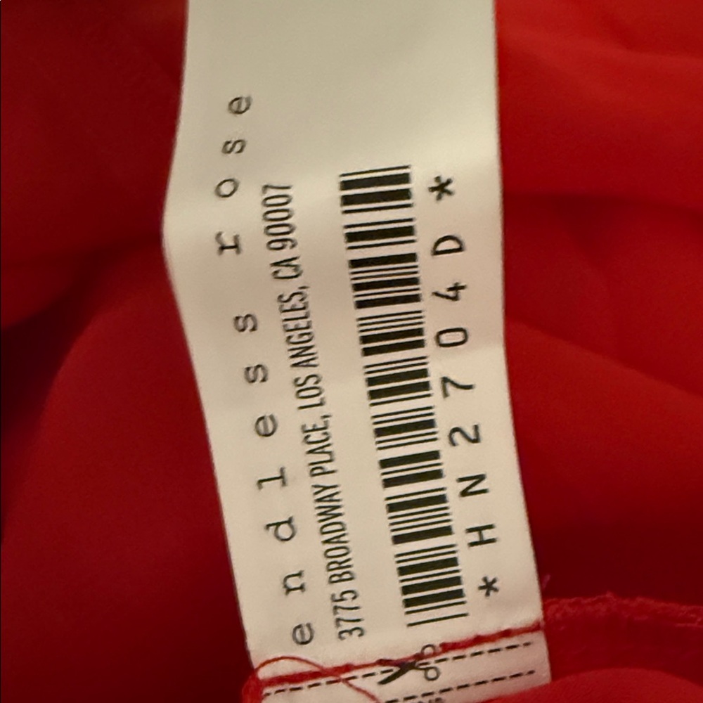 Endless Rose Vibrant Red Ruffle Strapless Dress Small - Picture 9 of 10